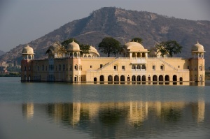 ndia, Jaipur, also popularly known as the Pink City, is the capital of the Indian state of Rajasthan. The palace Dzhal-Mahal - is located in the middle of small lake, in several kilometres to the West from Jaipur. The lake palace was summer residence of royal family.